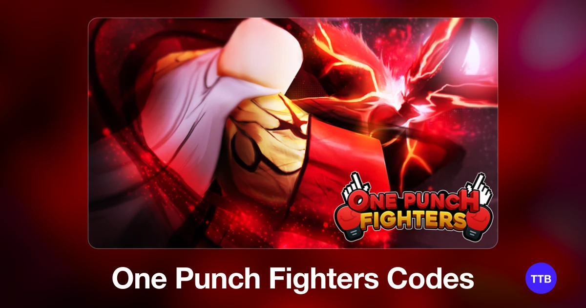 One Punch Fighters codes cover: the official Roblox game image with the game name