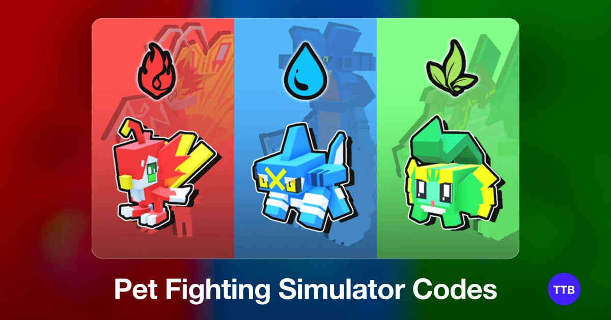 Pet Fighting Simulator codes cover: the official Roblox game image with the game name