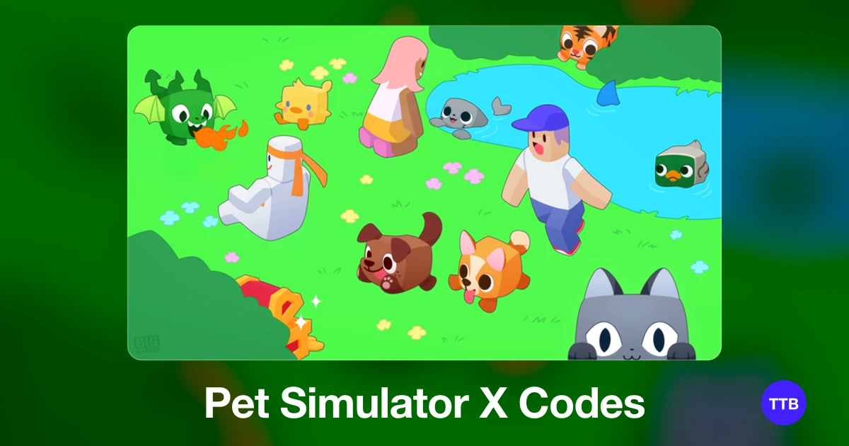 Pet Simulator X codes cover: the official Roblox game image with the game name