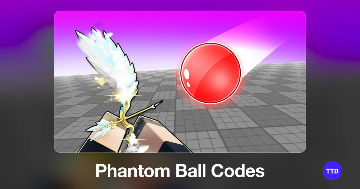 Phantom Ball codes cover: the official Roblox game image with the game name