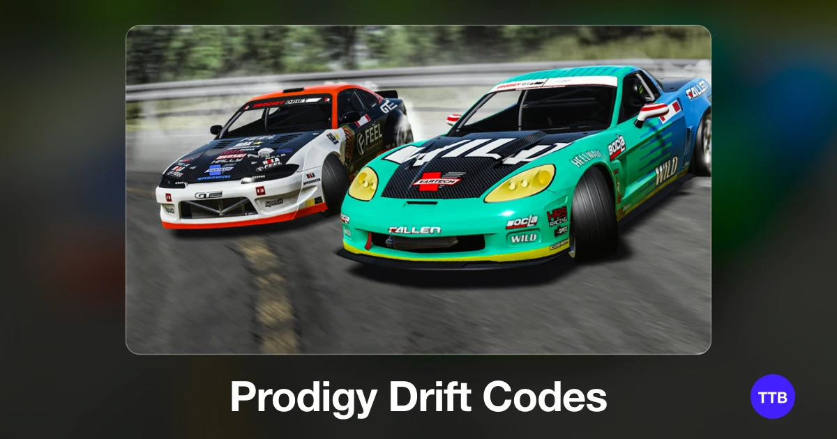 Prodigy Drift codes cover: the official Roblox game image with the game name