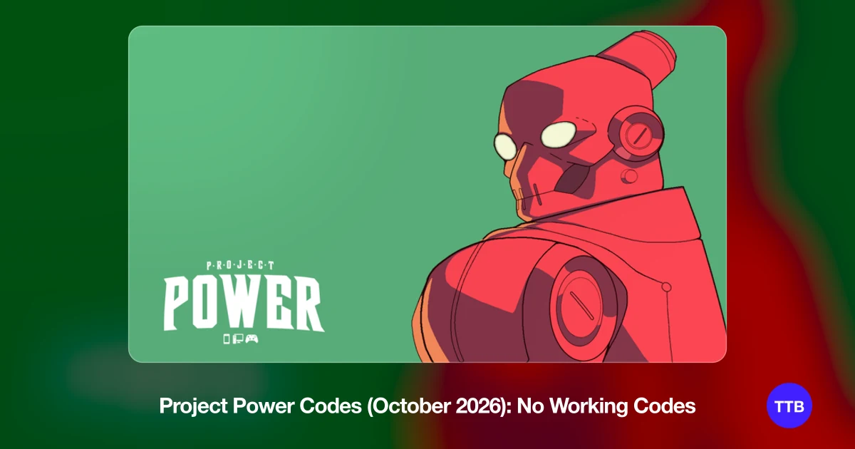 Project Power Codes (October 2026): No Working codes cover: the official Roblox game image with the game name