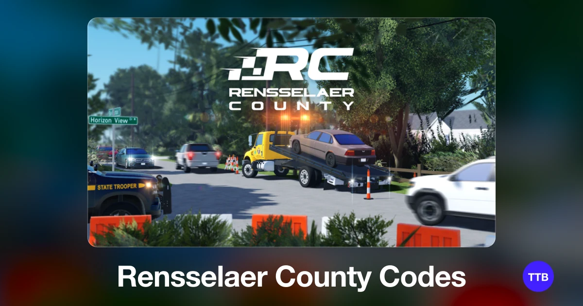 Rensselaer County codes cover: the official Roblox game image with the game name