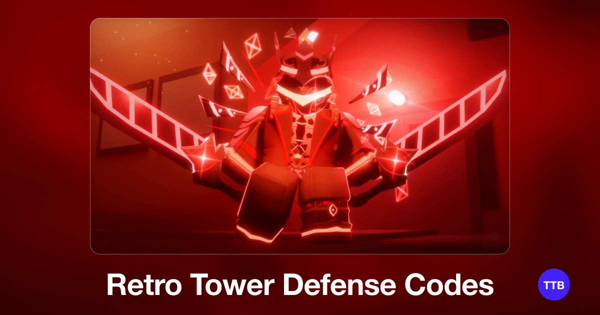Retro Tower Defense codes cover: the official Roblox game image with the game name