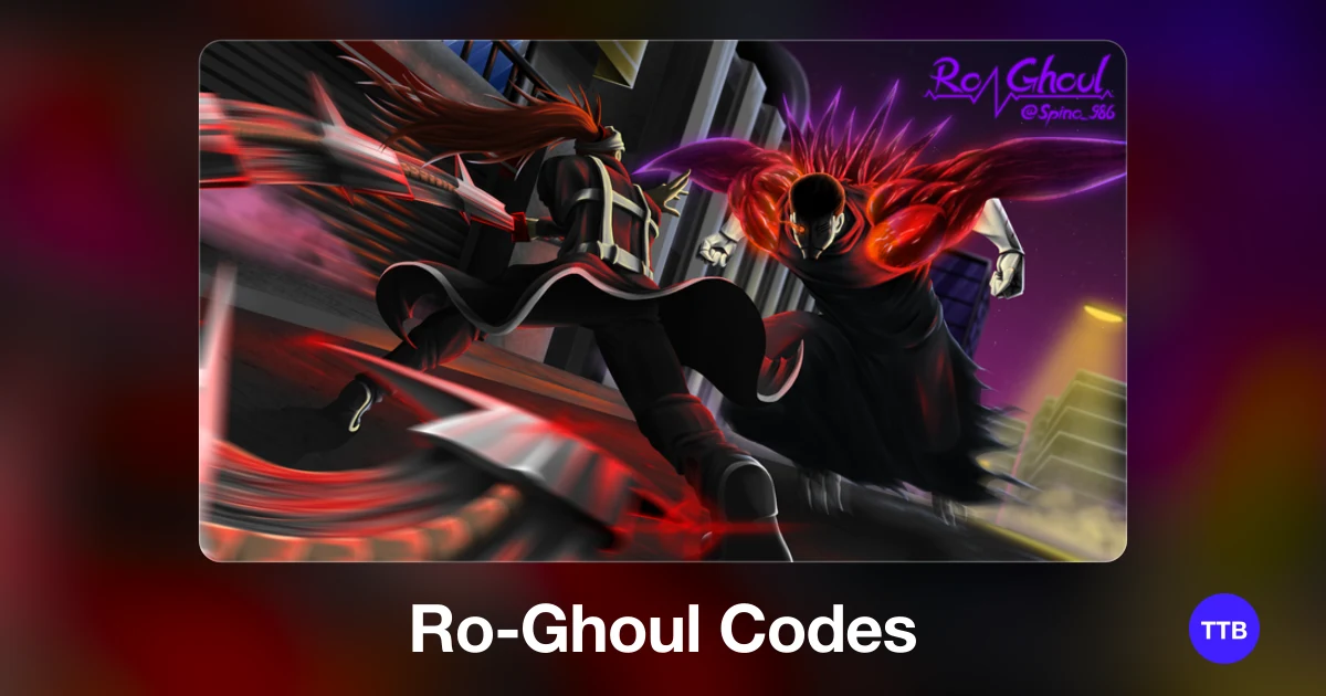 Ro-Ghoul codes cover: the official Roblox game image with the game name