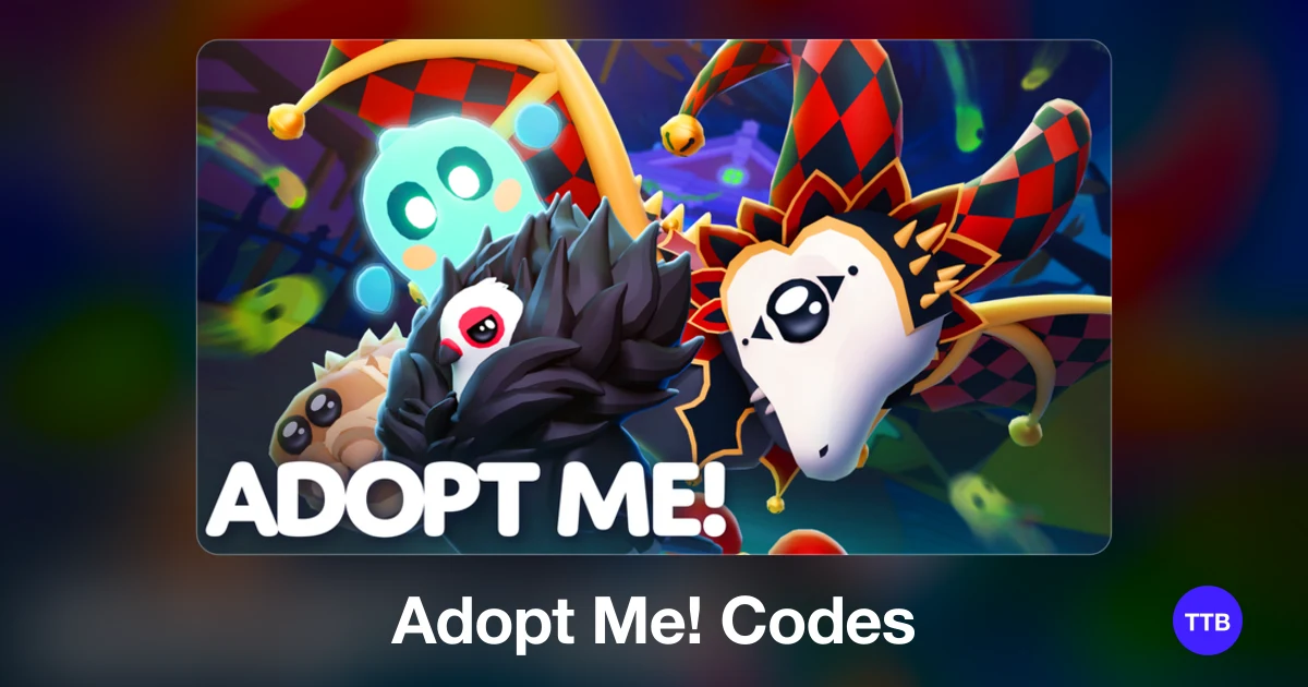Adopt Me! codes cover: the official Roblox game image with the game name
