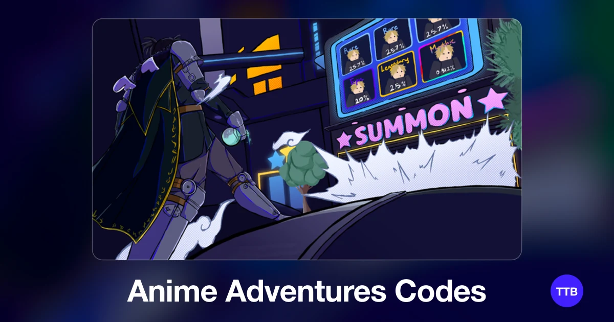 Anime Adventures codes cover: the official Roblox game image with the game name