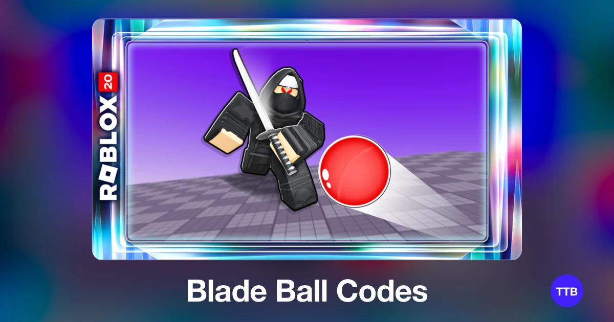 Blade Ball codes cover: the official Roblox game image with the game name