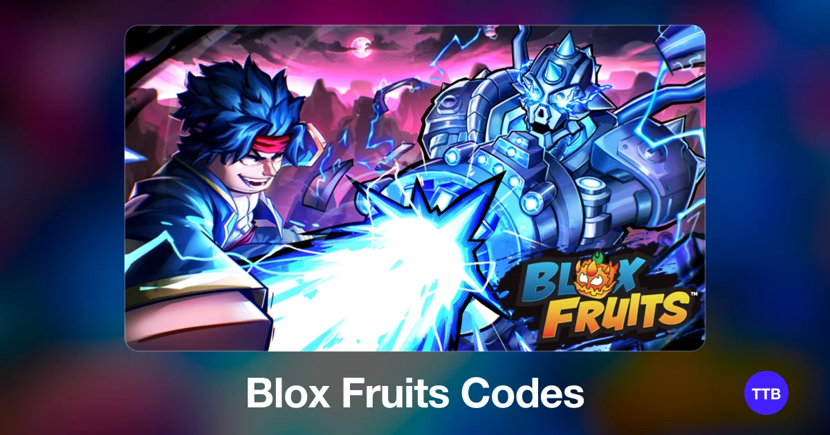 Blox Fruits codes cover: the official Roblox game image with the game name
