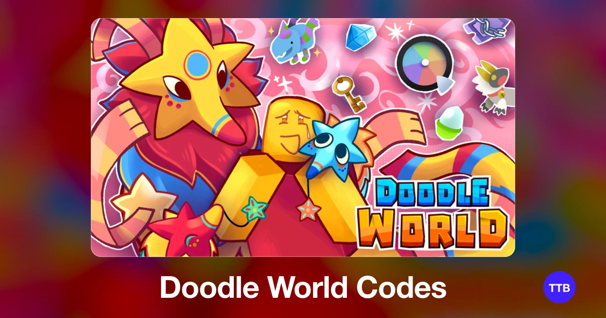 Doodle World codes cover: the official Roblox game image with the game name