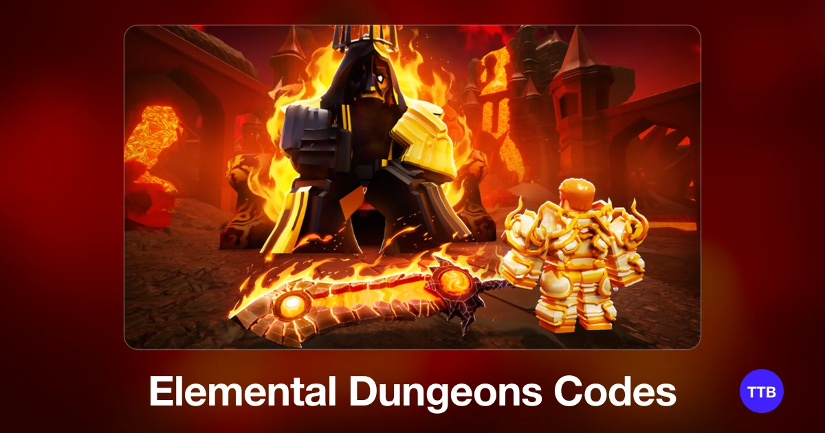 Elemental Dungeons codes cover: the official Roblox game image with the game name