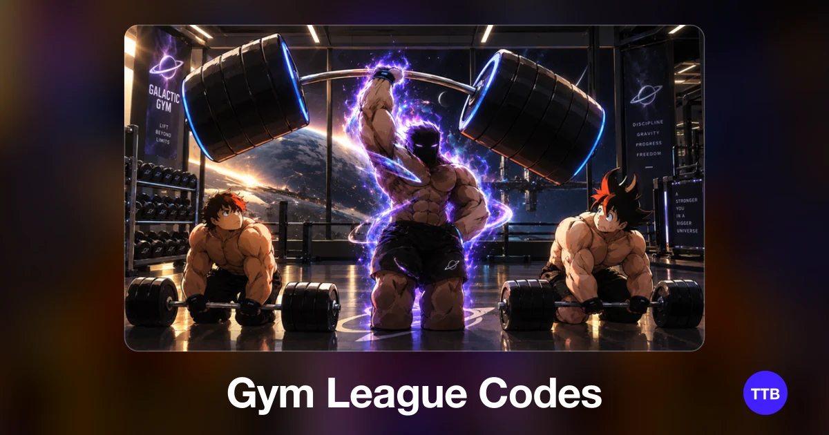 Gym League codes cover: the official Roblox game image with the game name