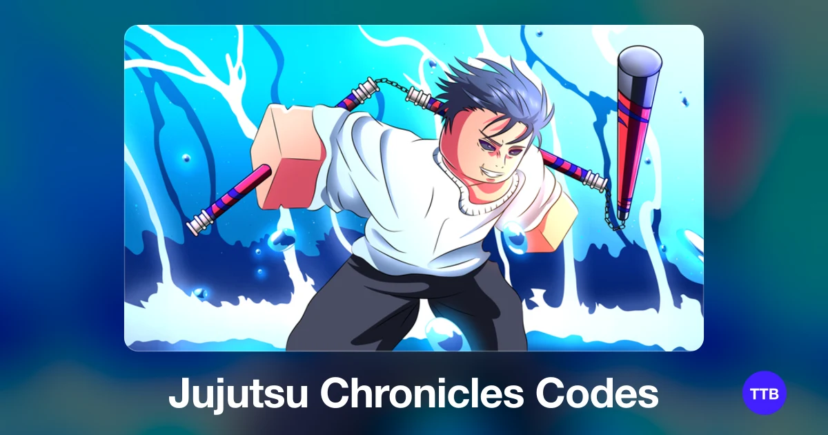Jujutsu Chronicles codes cover: the official Roblox game image with the game name