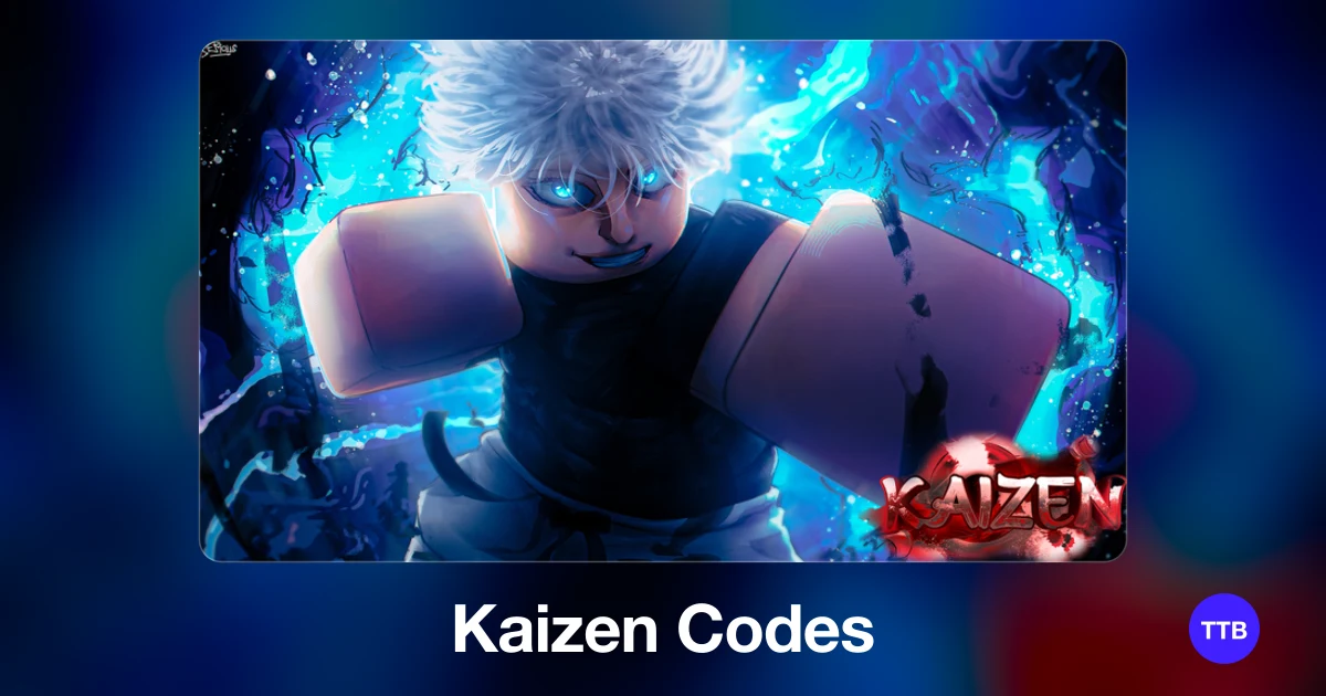 Kaizen codes cover: the official Roblox game image with the game name