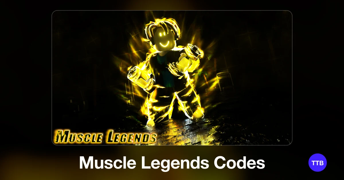 Muscle Legends codes cover: the official Roblox game image with the game name