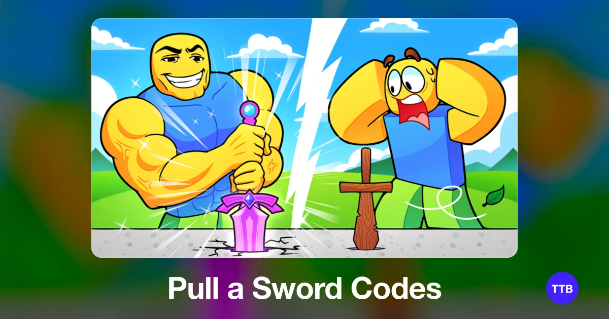 Pull a Sword codes cover: the official Roblox game image with the game name
