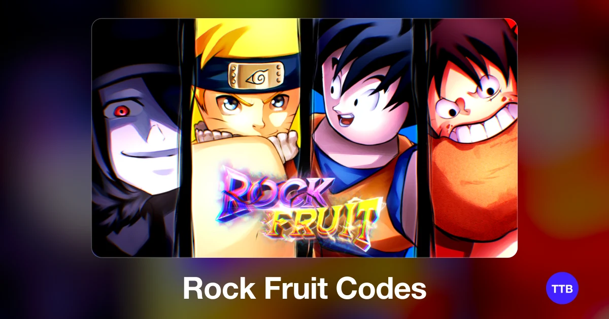 Rock Fruit codes cover: the official Roblox game image with the game name