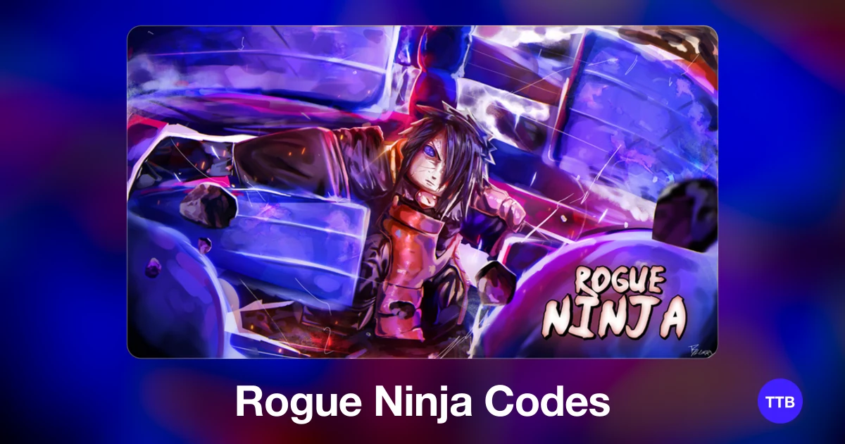 Rogue Ninja codes cover: the official Roblox game image with the game name