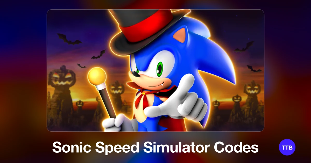Sonic Speed Simulator codes cover: the official Roblox game image with the game name