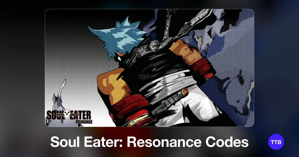 Soul Eater: Resonance codes cover: the official Roblox game image with the game name