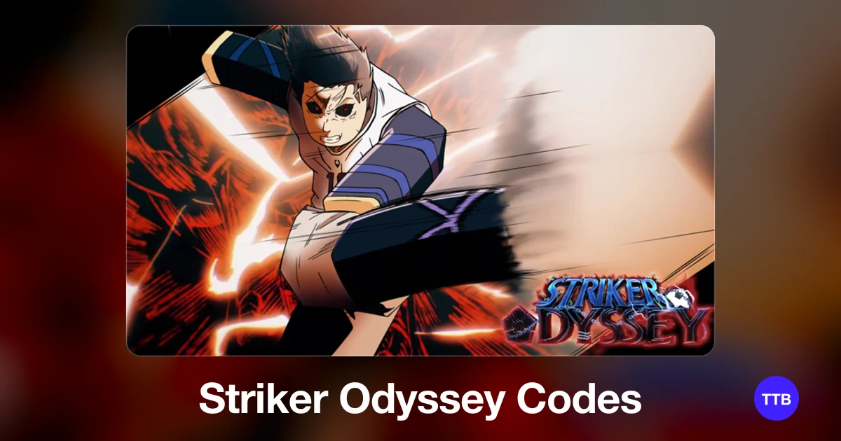Striker Odyssey codes cover: the official Roblox game image with the game name