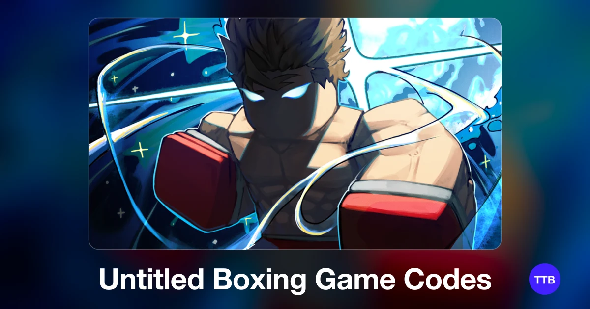 Untitled Boxing Game codes cover: the official Roblox game image with the game name