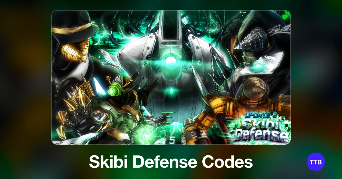 Skibi Defense codes cover: the official Roblox game image with the game name