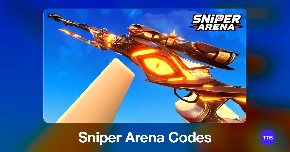 Sniper Arena codes cover: the official Roblox game image with the game name