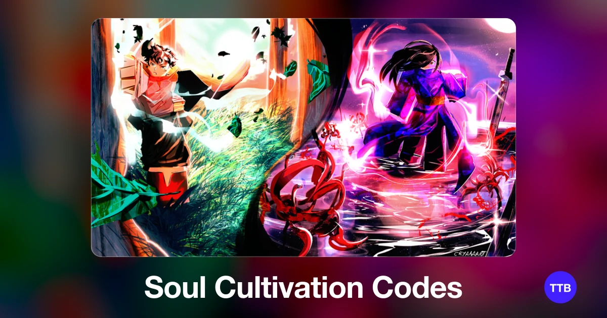 Soul Cultivation codes cover: the official Roblox game image with the game name