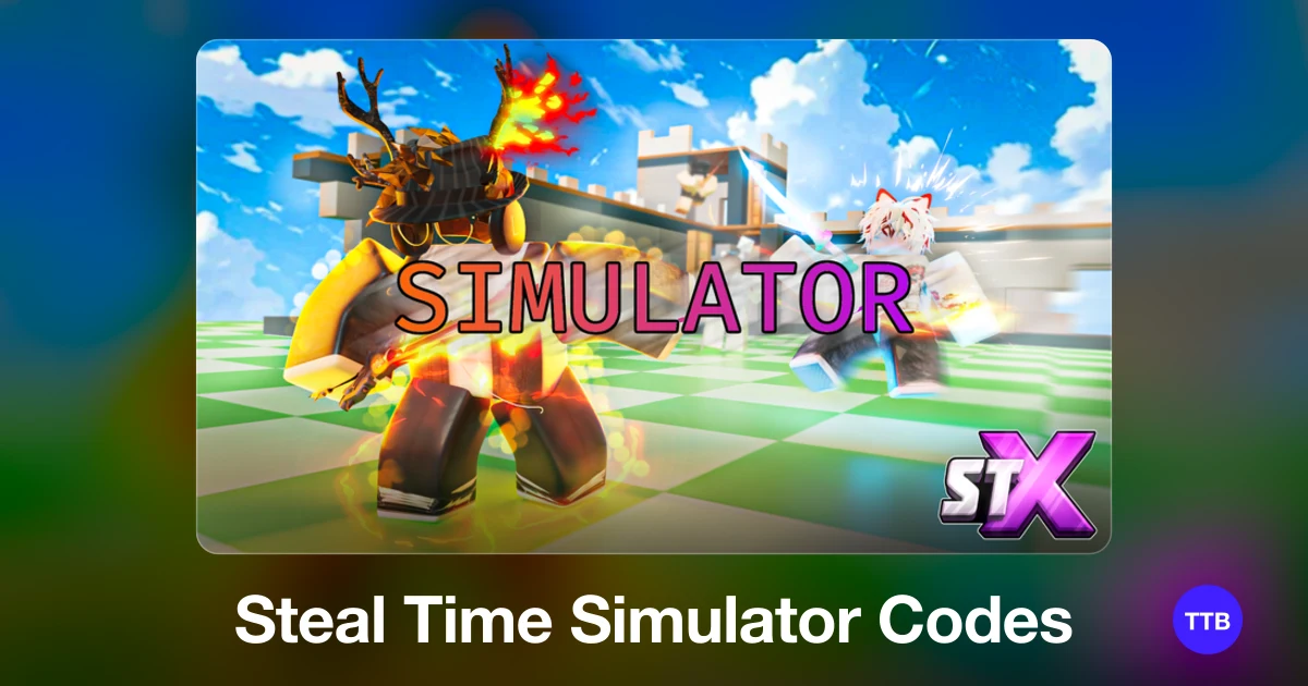 Steal Time Simulator codes cover: the official Roblox game image with the game name