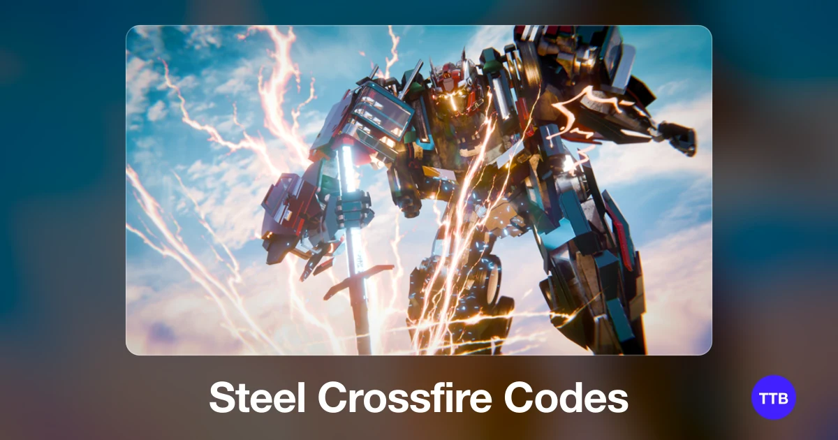 Steel Crossfire codes cover: the official Roblox game image with the game name