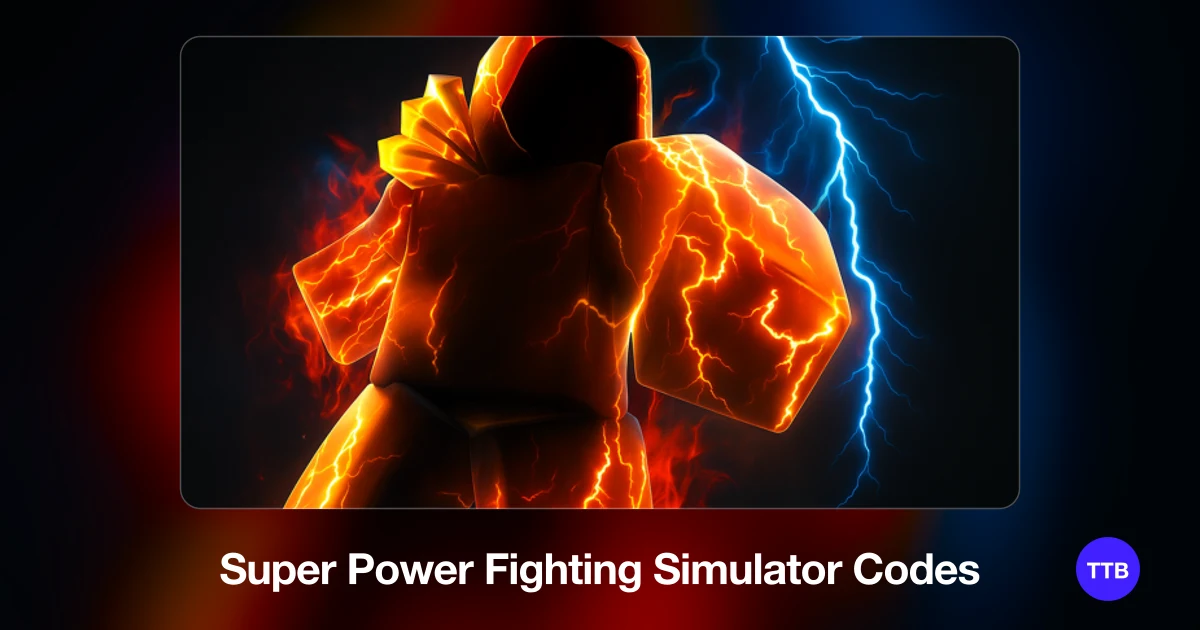 Super Power Fighting Simulator codes cover: the official Roblox game image with the game name