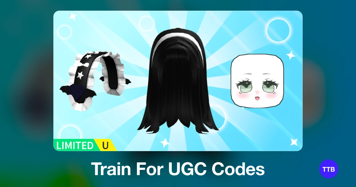 Train For UGC codes cover: the official Roblox game image with the game name
