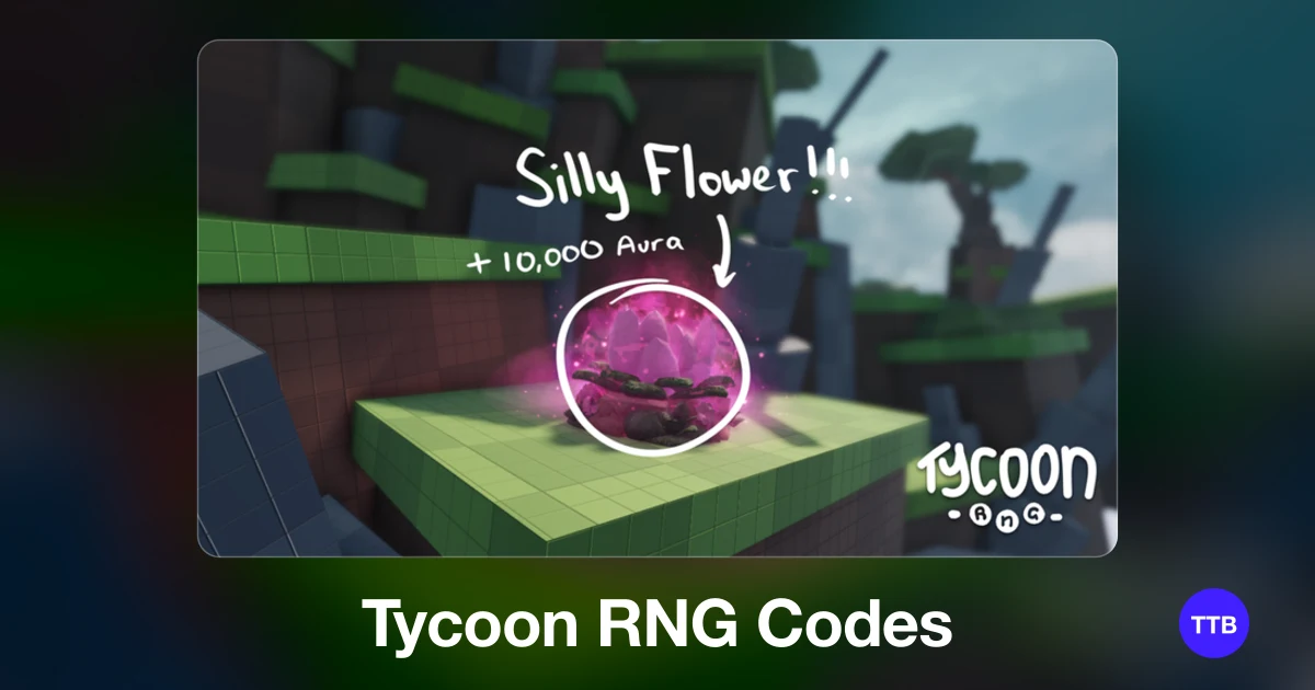 Tycoon RNG codes cover: the official Roblox game image with the game name