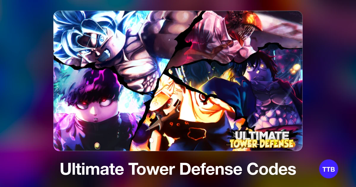 Ultimate Tower Defense codes cover: the official Roblox game image with the game name
