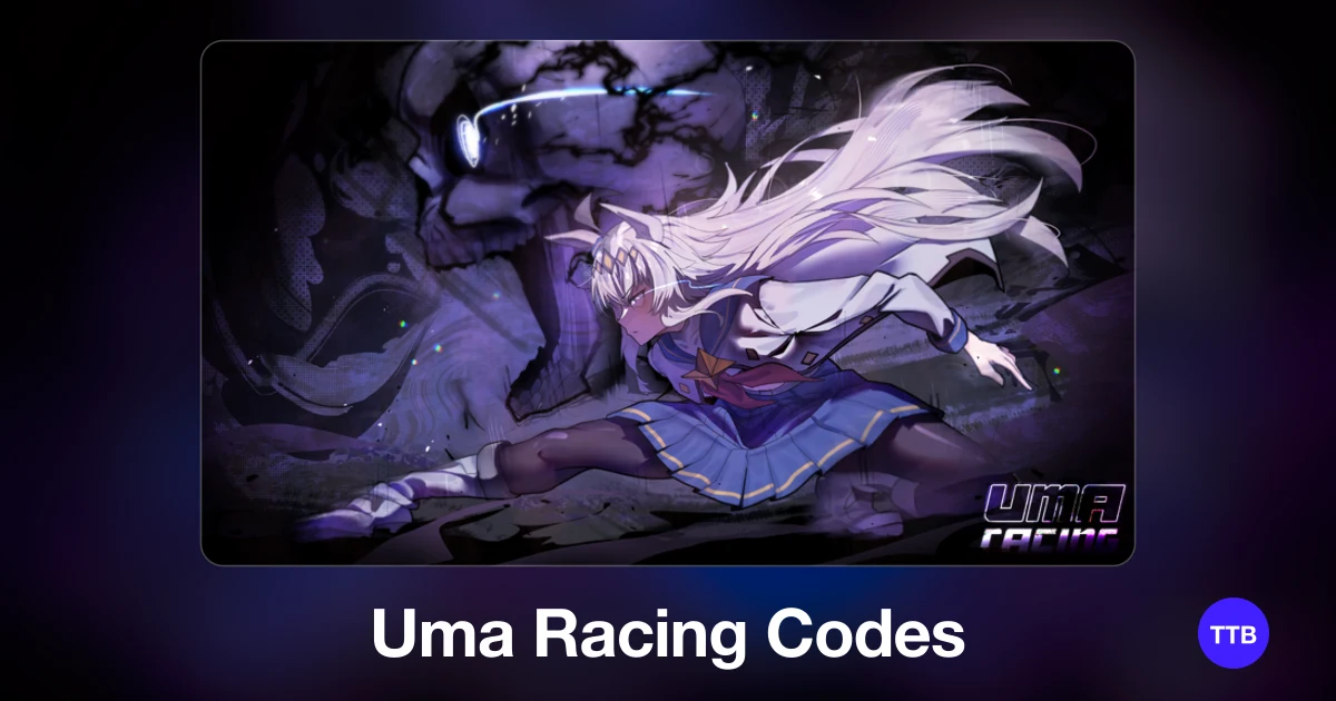 Uma Racing codes cover: the official Roblox game image with the game name