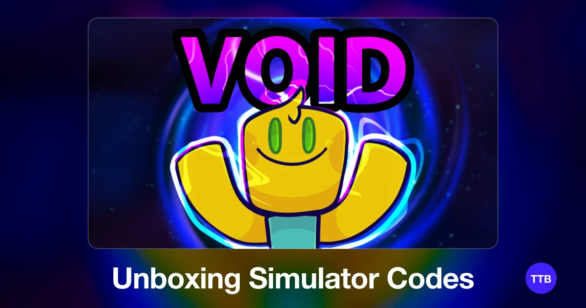 Unboxing Simulator codes cover: the official Roblox game image with the game name