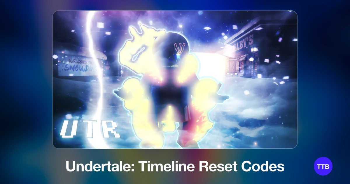 Undertale: Timeline Reset codes cover: the official Roblox game image with the game name