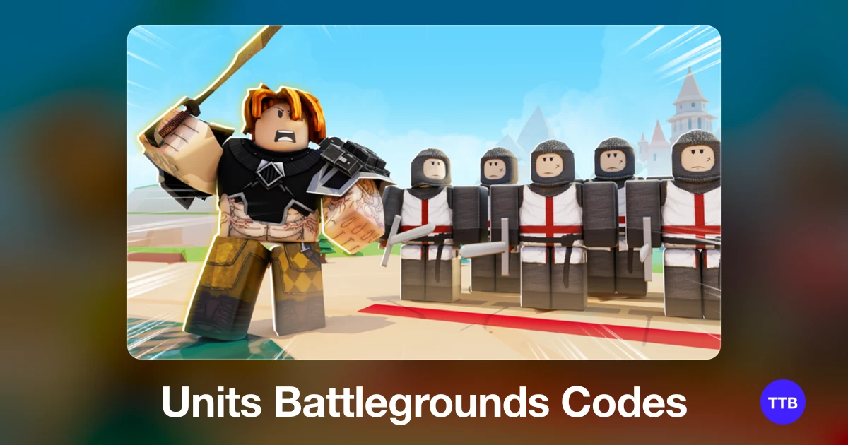 Units Battlegrounds codes cover: the official Roblox game image with the game name