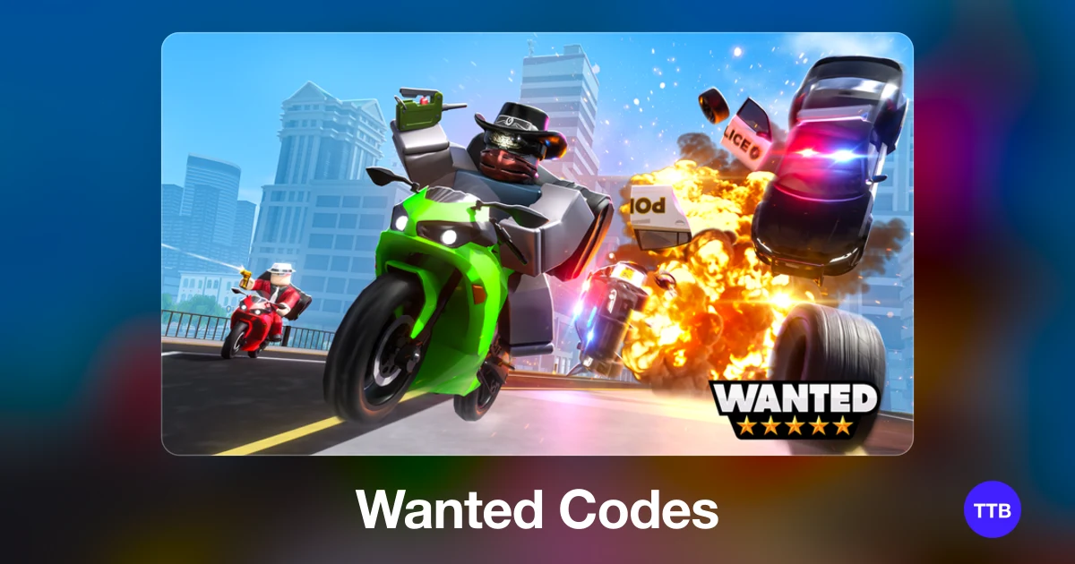 Wanted codes cover: the official Roblox game image with the game name