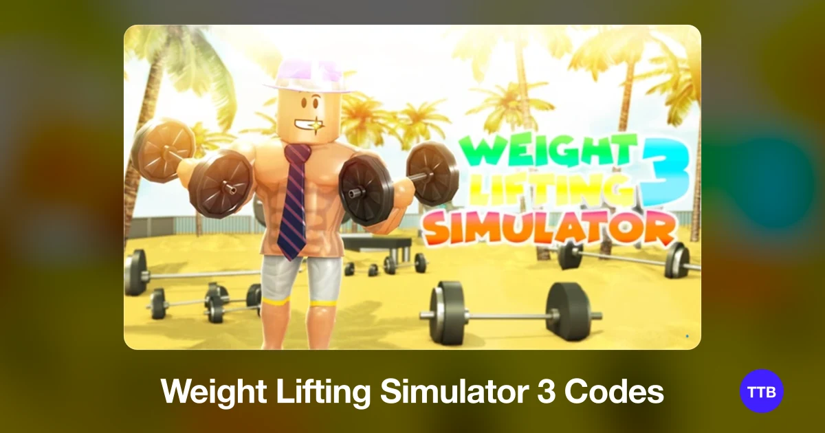 Weight Lifting Simulator 3 codes cover: the official Roblox game image with the game name