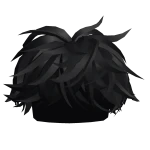 Black Fluffy Middle Swept Hair