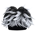 Black to White Fluffy Middle Swept Hair