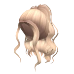 Blonde Aesthetic Curly High Ponytail