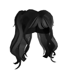 Black Flowy Pigtails