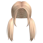 Aesthetic low piggytails in blonde