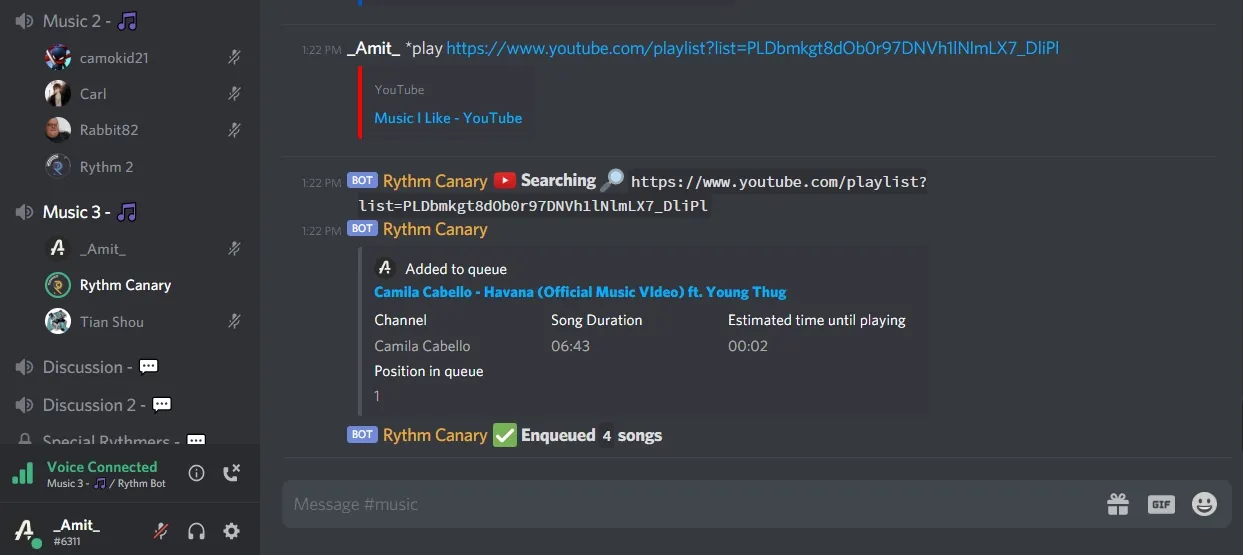 rythm add playlist