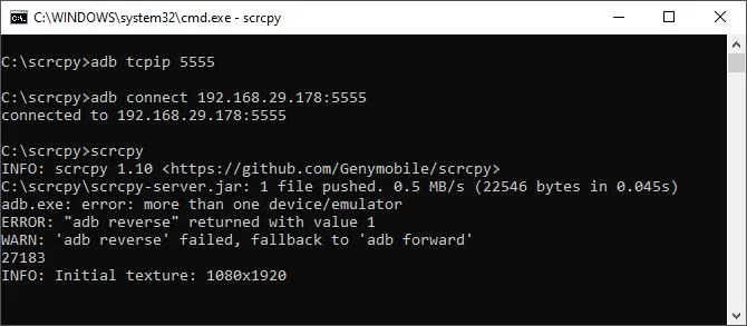 scrcpy-wireless setup