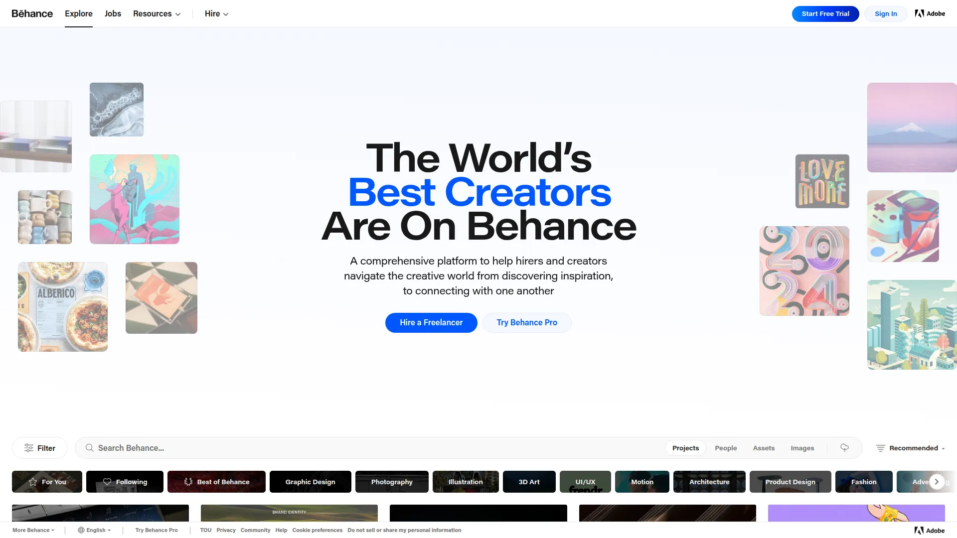 Behance screenshot