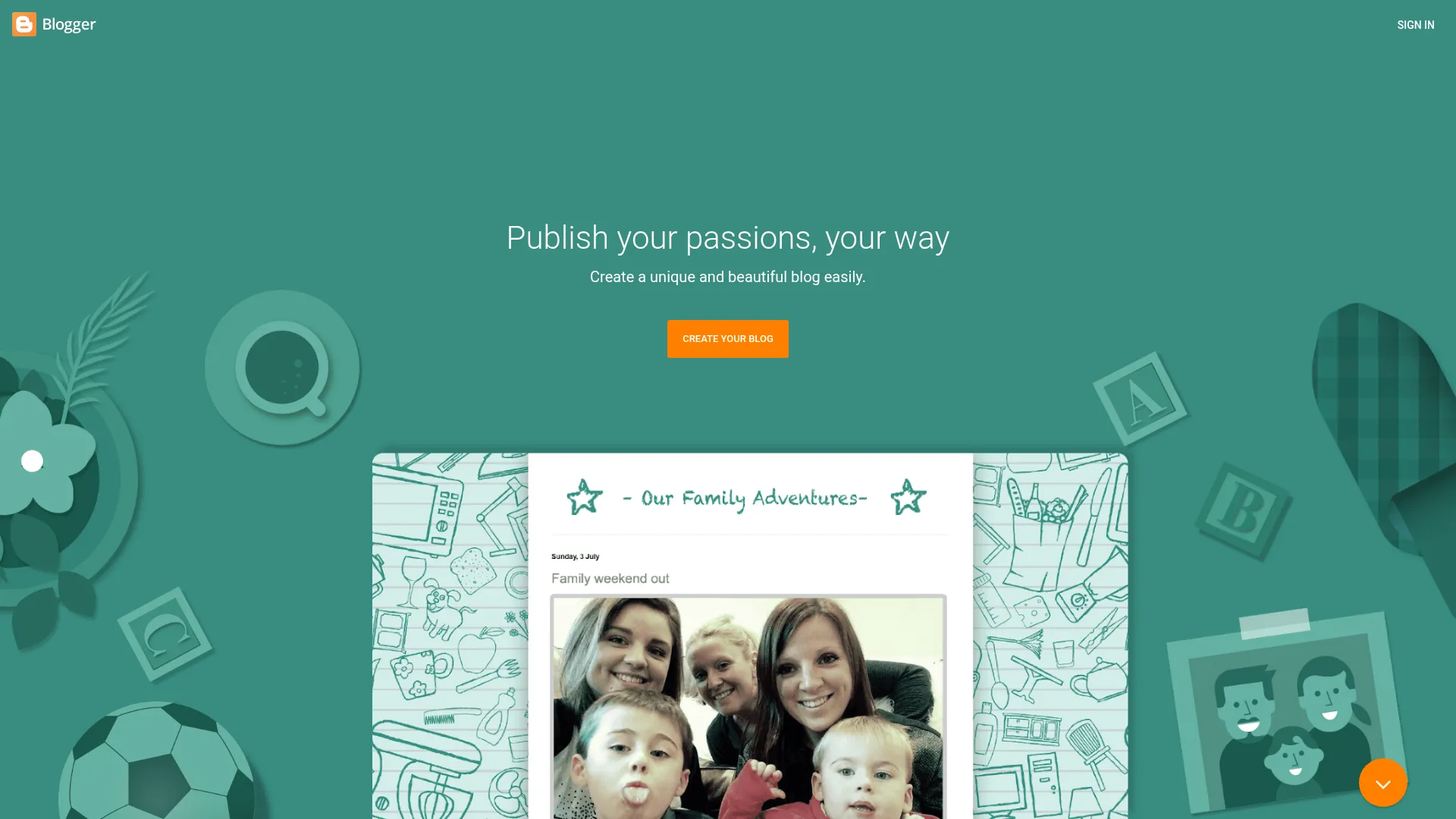 Blogger screenshot